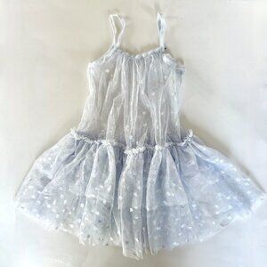 Tulle Sparkle Dress | Sequin Polka Dot, Twirl Style | Light Blue | 2T